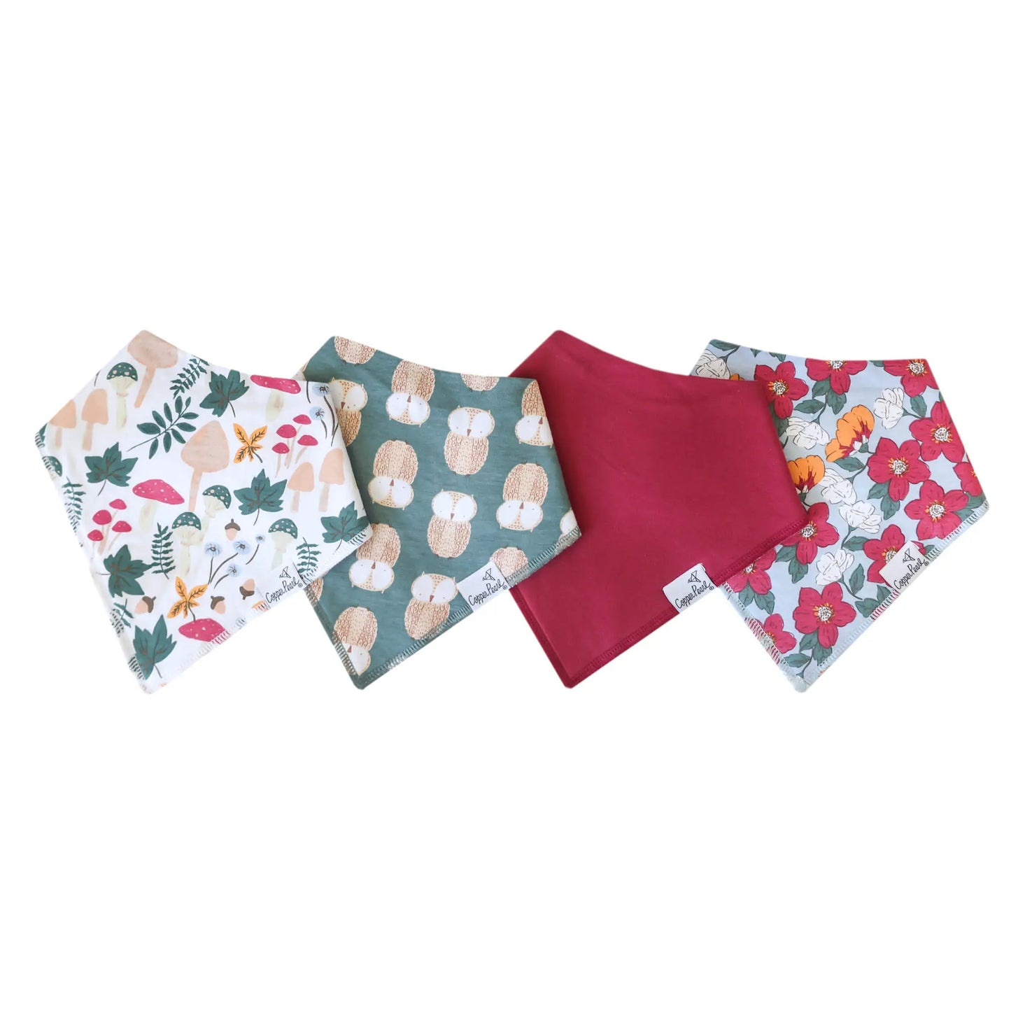 Copper Pearl Bandana Bib Sets
