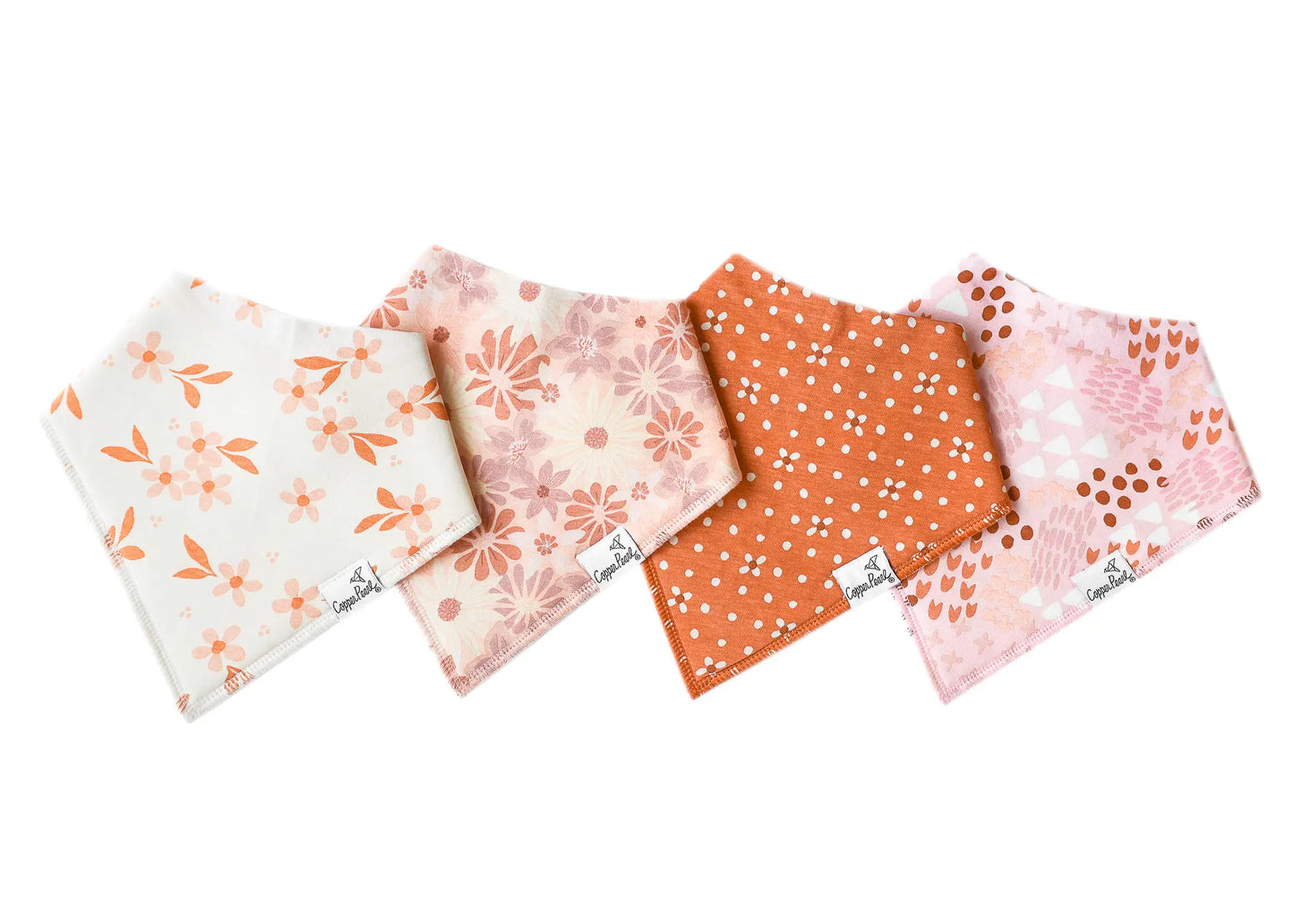 Copper Pearl Bandana Bib Sets